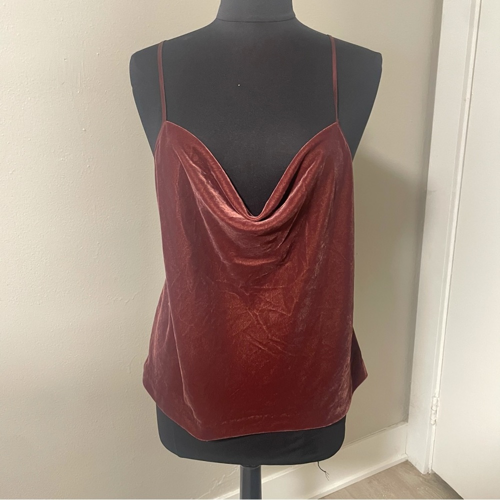 Banana Republic Burgundy Cowl Neck Cami Top